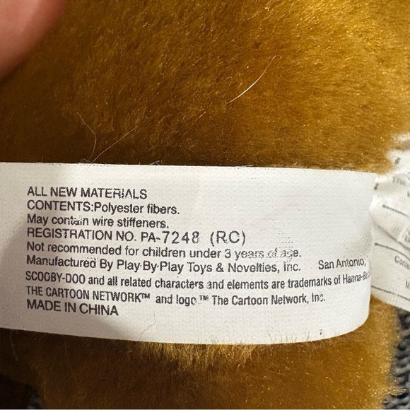Vtg 90s Cartoon Network Scooby Doo Plush with Hot Dog Play By Play Toys 11” - Picture 10 of 10